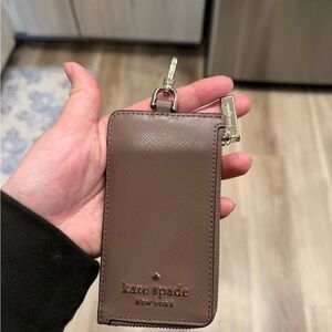 Kate Spade Brown Leather Keychain Wallet